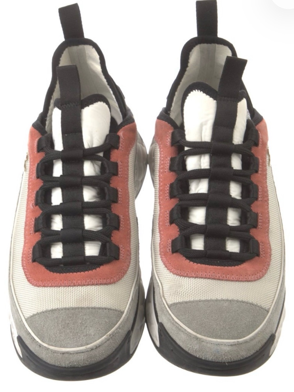 CHANEL Men's Sneakers in Pink, Gray & Black